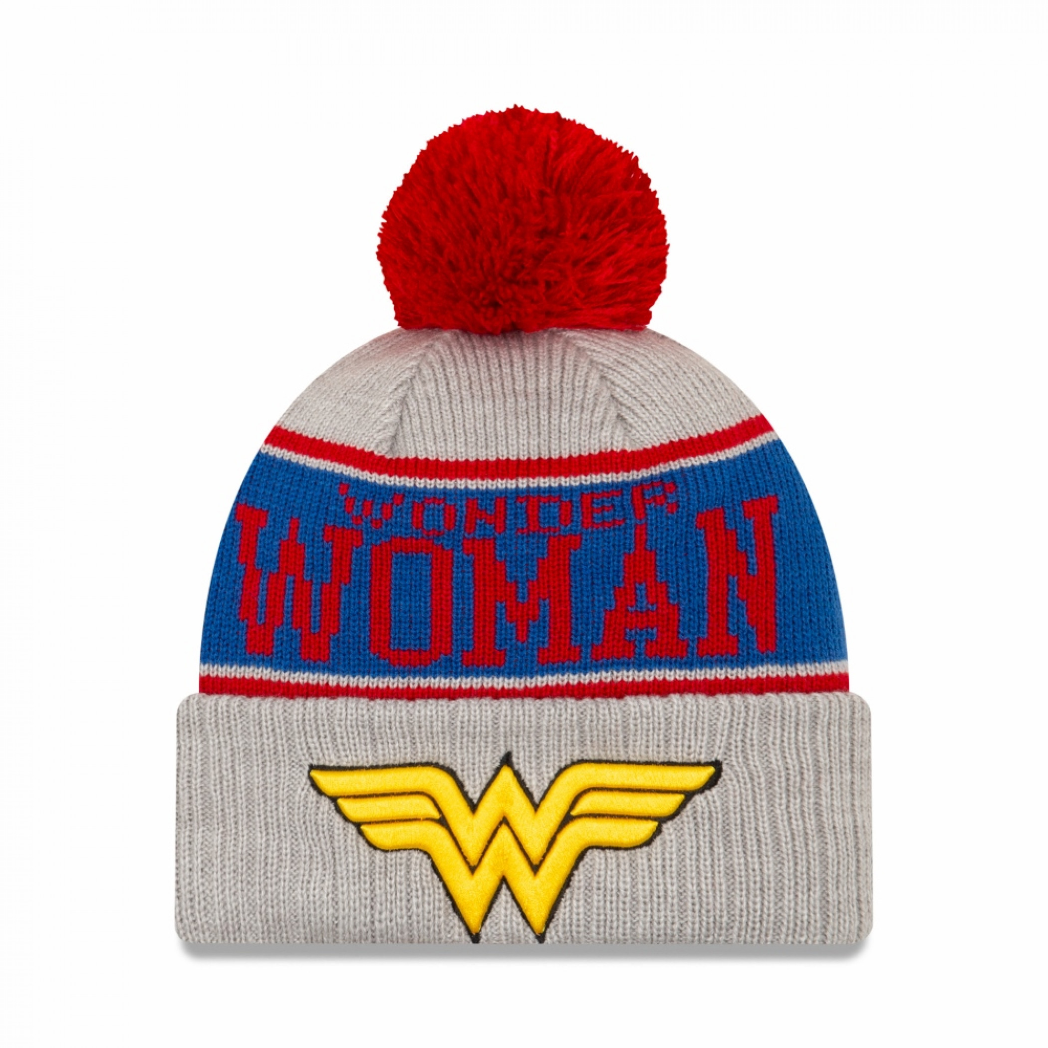 Wonder Woman Symbol Pom Pom Beanie